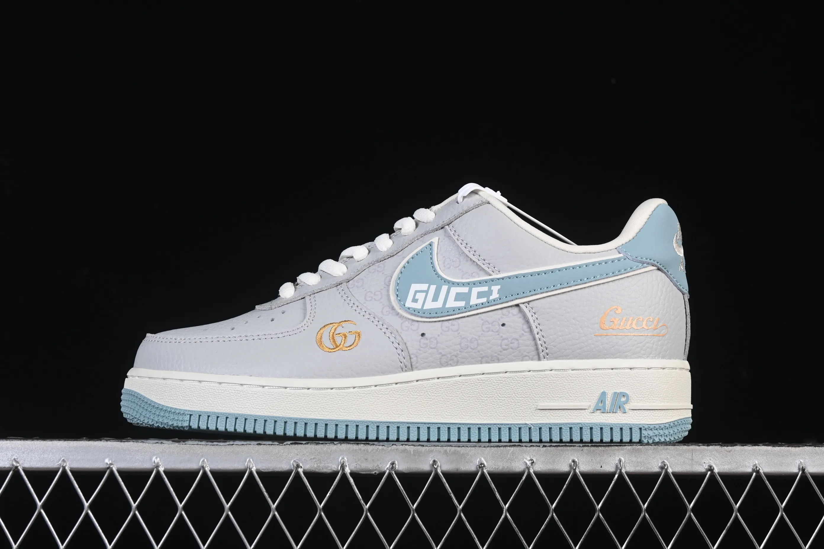 All categories Nk Air Force 1 Air Force series Nk Air Force 1 Low Air Force low-top Nike Air Force 1'07 Low Gucci joint gray blue Air Force 1 low-top casual sneakers YF9511-800